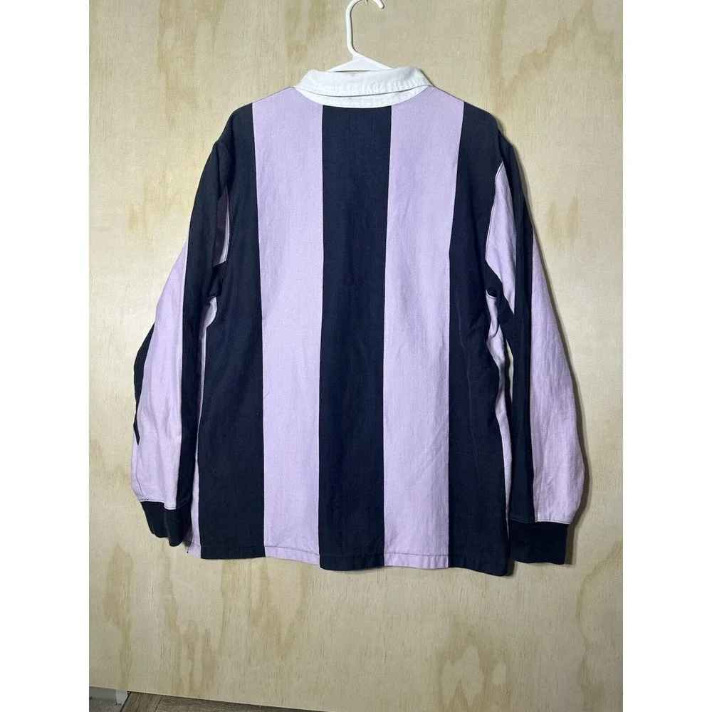 Levis Skate‎ Rugby Long Sleeve Polo Shirt Black Large unique